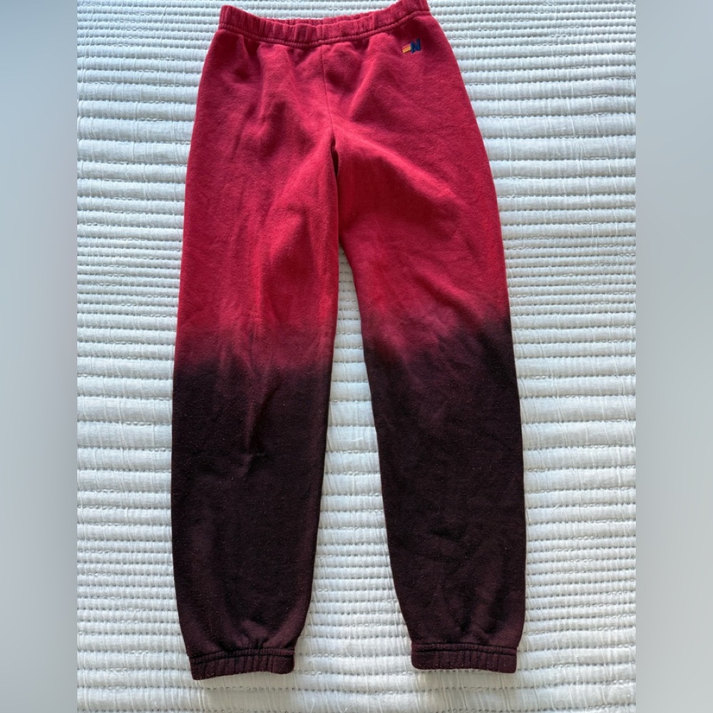 Kids Aviator Nation Faded Sweatpants- Red
